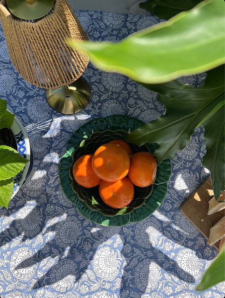 Cornflower Blue Floral Garden TableclothGarden Tablecloth CBFTB7