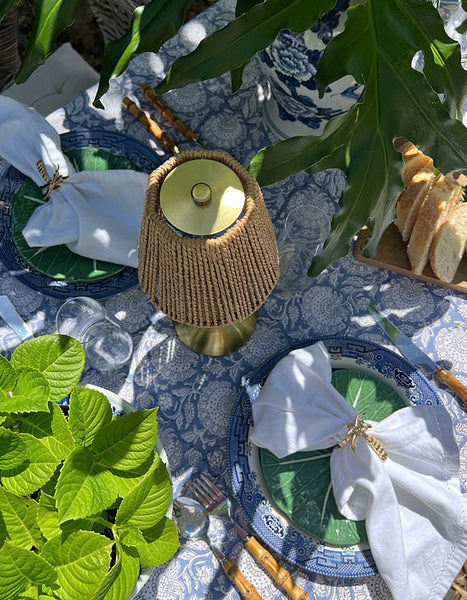 Cornflower Blue Floral Garden TableclothGarden Tablecloth CBFTB7