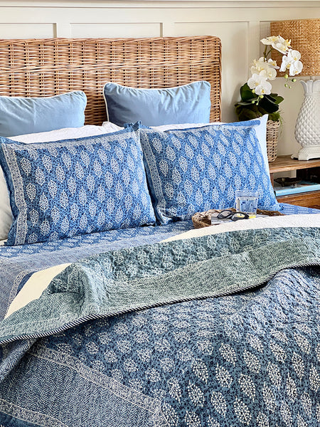 Indigo Buti Block Print Pillowcases
