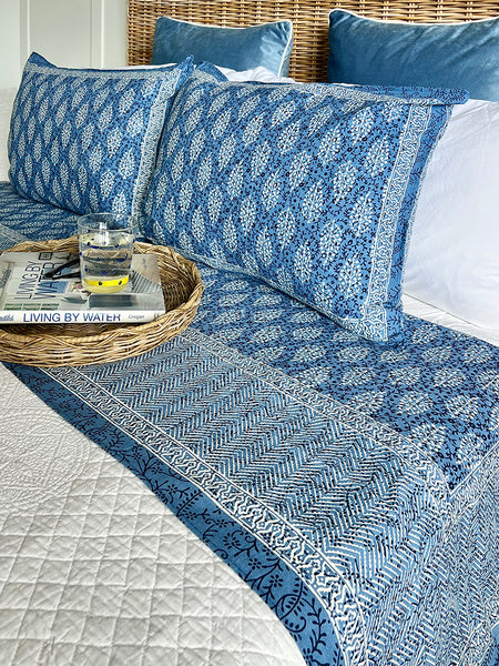 Indigo Buti Block Print Pillowcases