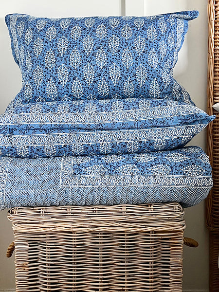 Indigo Buti Block Print Pillowcases