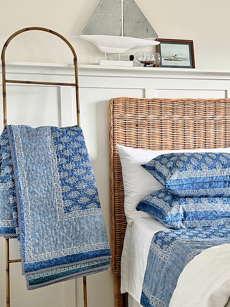Indigo Buti Block Print Pillowcases