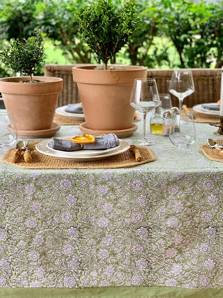 Sage Green Wildflower Medley Tablecloth TB4